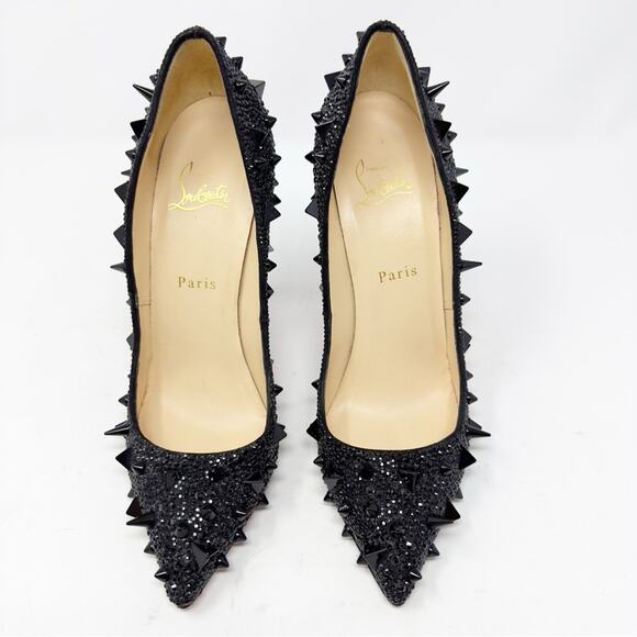 Christian Louboutin Pigalili Pot Pourri Strass Pumps Heels 37.5 - Picture 2 of 11